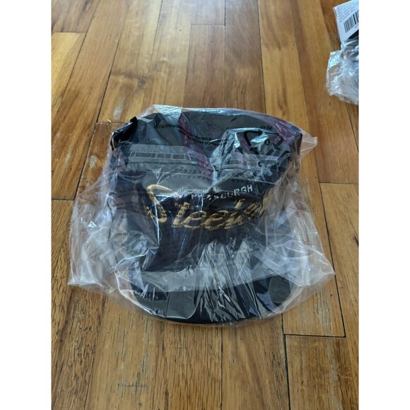 Pittsburgh Steelers Script Snapback Hat New Era Black Corduroy Rope The Golfer - Picture 3 of 4